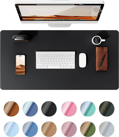 Leather Desk Pad Protector, Office Desk Mat, Large Mouse Pad, Non-Slip PU Leather Desk Blotter, Laptop Desk Pad Waterproof