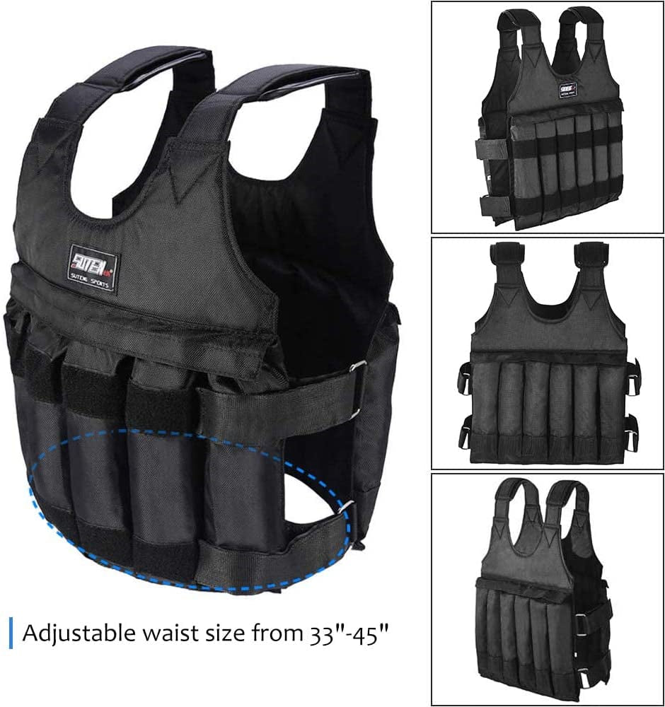 Adjustable Weighted Vest with Weights Included Strength Training Vests ,12 Steel