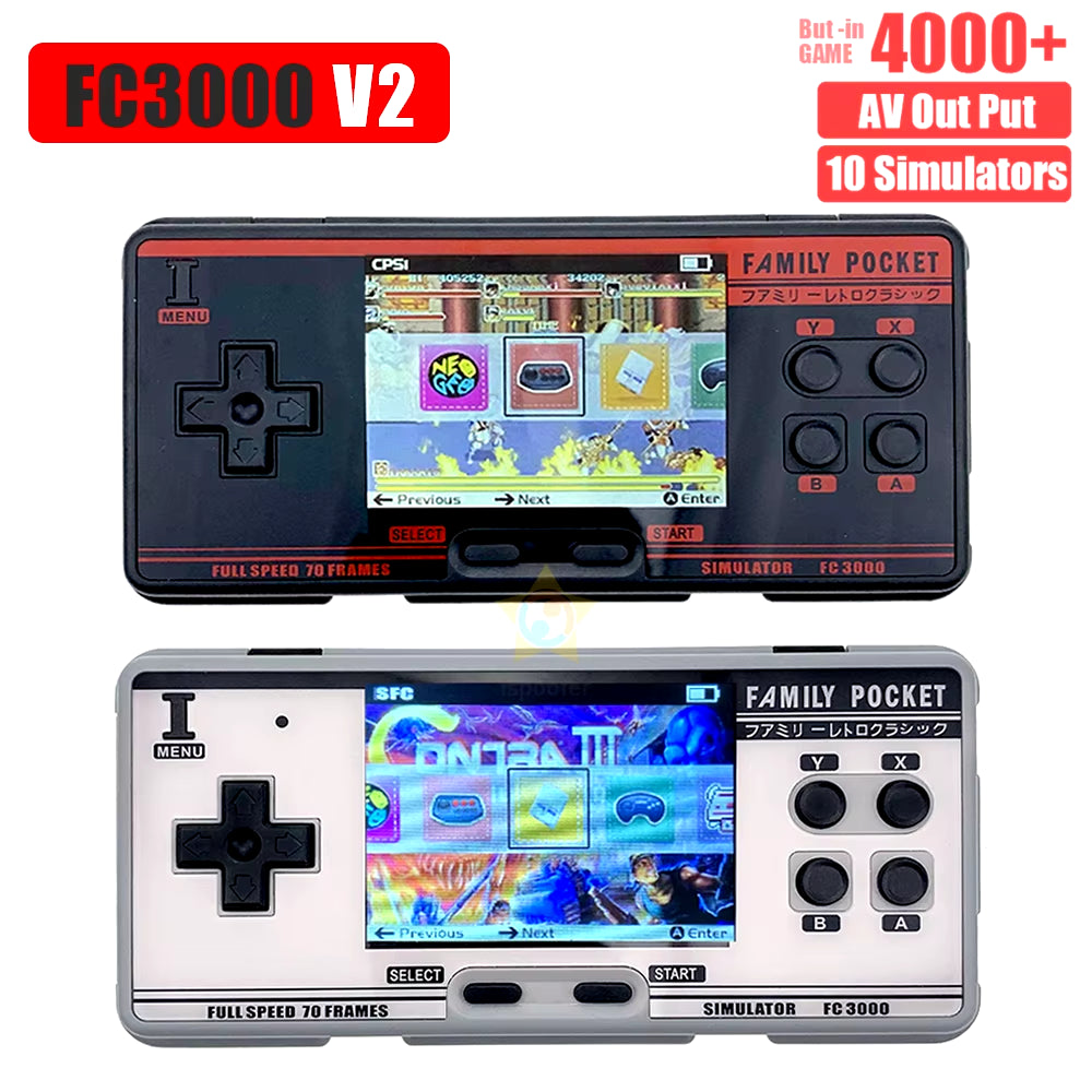 Classic Handheld Gaming Console 3.0 Inch IPS Screen Built in 4000+ Games 10 Simulator Children Video Game Console Dropshipping