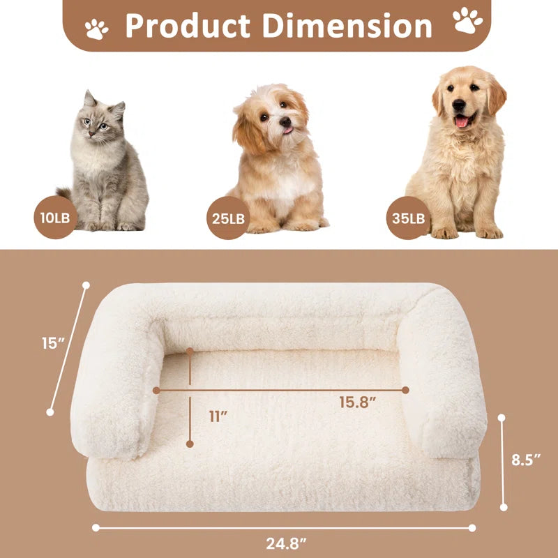 Washable Pet Bed Comfy Anti-Slip Cat Dog Sofa