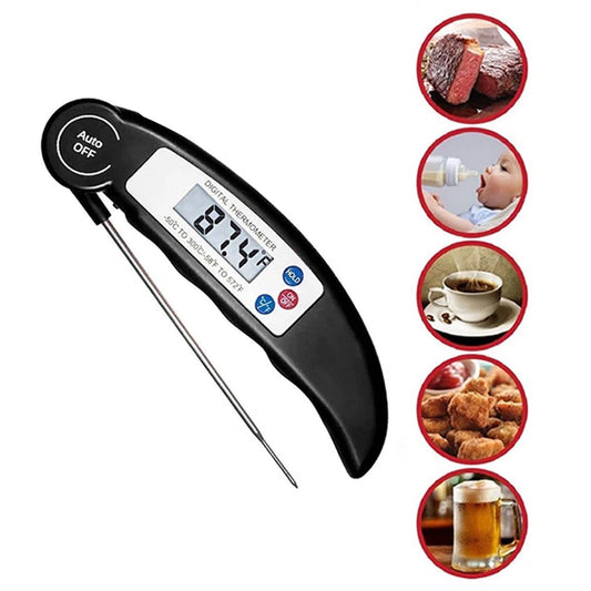 Digital Meat Thermometer Folding Probe Food Thermometer for Cooking BBQ Grill Liquids Beef Turkey