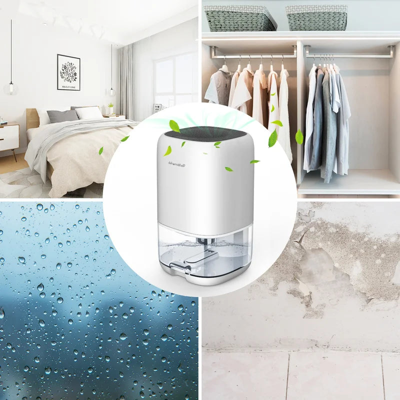 Small 1.8 Pints Dehumidifier for 2200 Cubic Feet 260 Sq Ft, 1000Ml Portable Dehumidifier